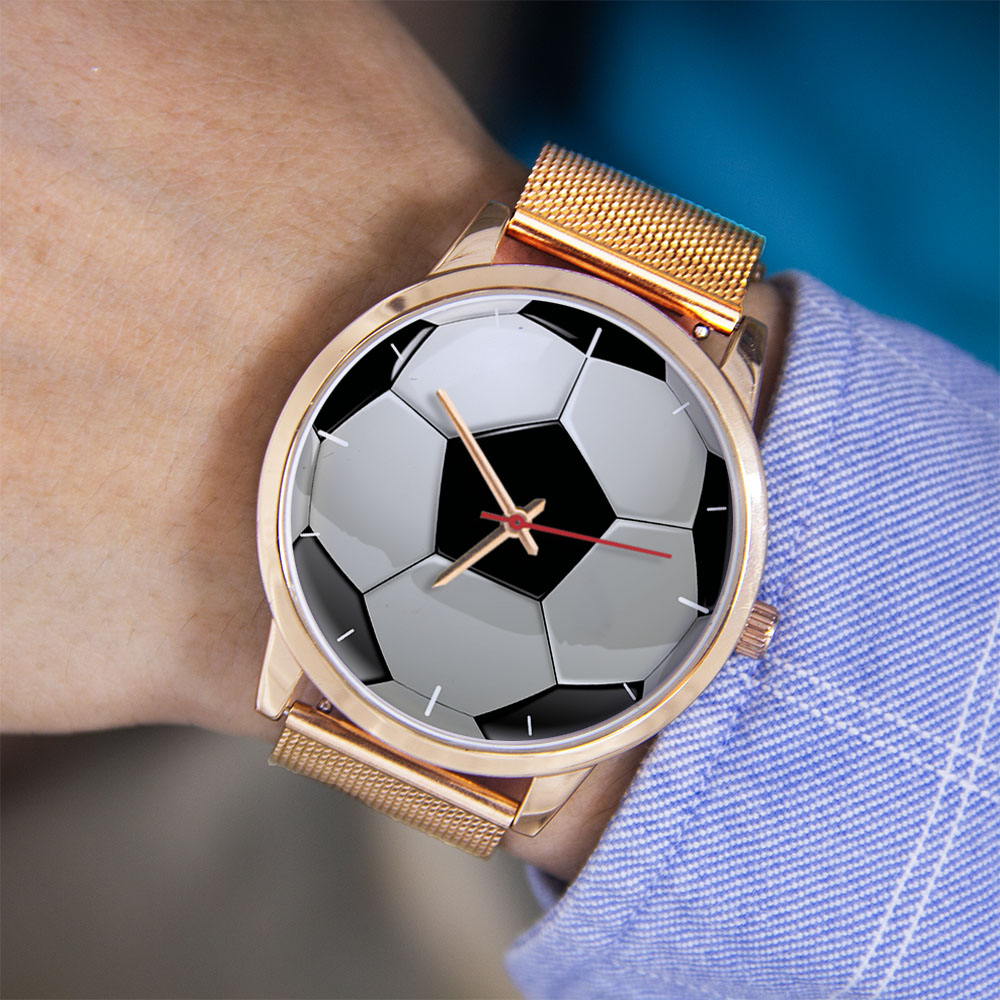 Football Soccer Design Fans Si - Jewelry Watches Silver 评论和价格