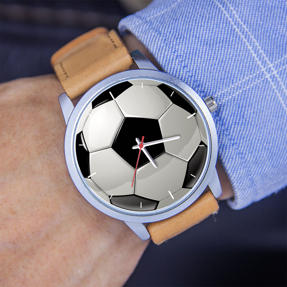 Football Soccer Design Fans Si - Jewelry Watches Silver 评论和价格