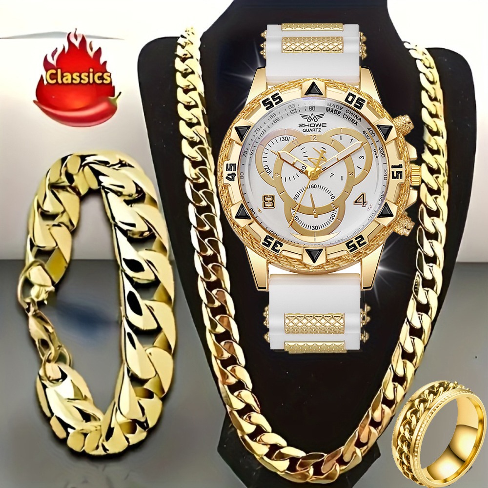 4‑Piece Luxury Men’s Watch and - Mystery Jewelry Jar Watches 评论和价格