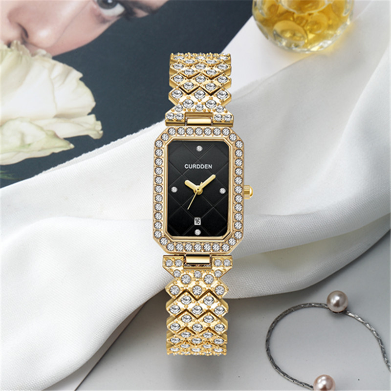 Original CURDDEN Brand Rectang - Jewelry Watches Silver 评论和价格