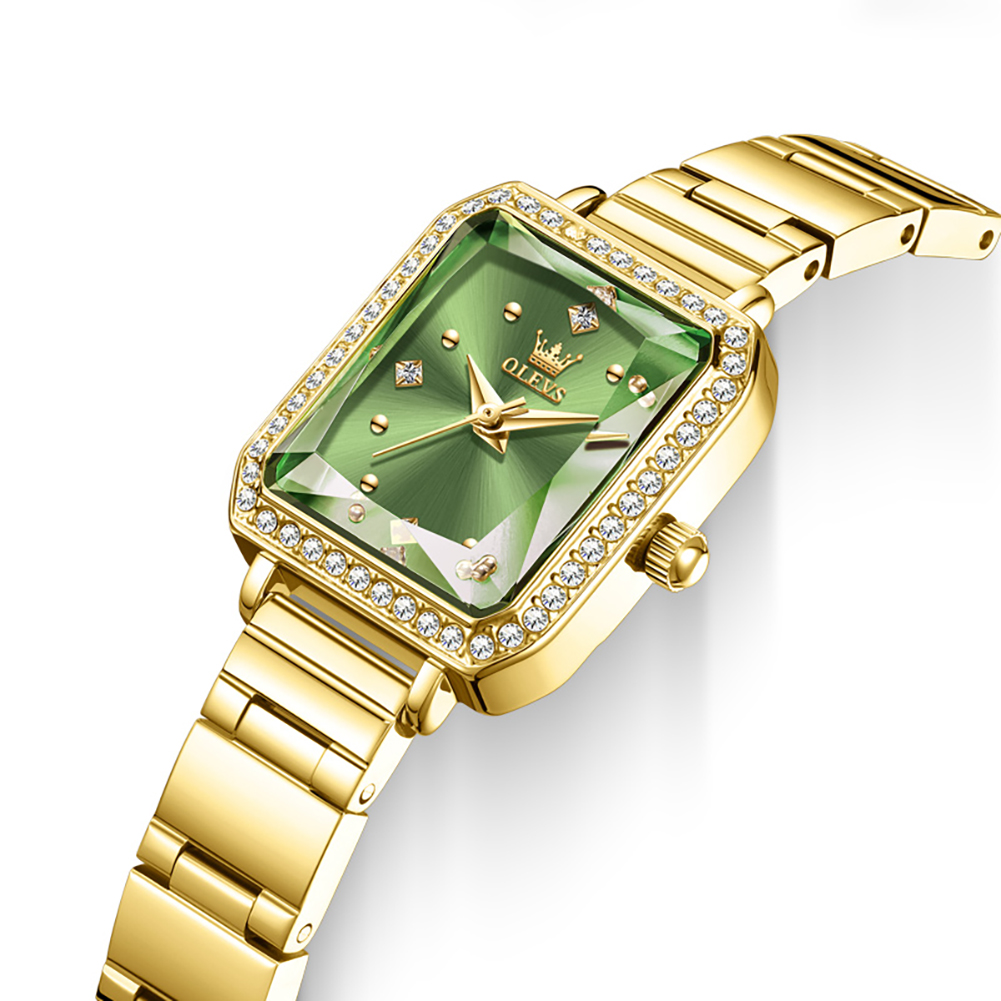 Fashion Small Square Green Dia - Jewelry And Watches Luxury Brand 评论和价格