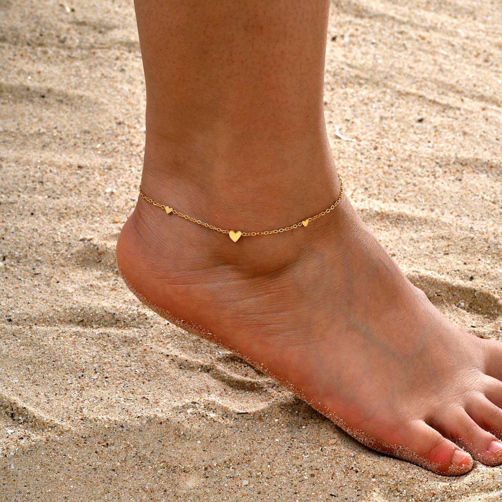 Stainless Steel Heart Anklets  - Jc Jewelry & Watches Reviews 评论和价格