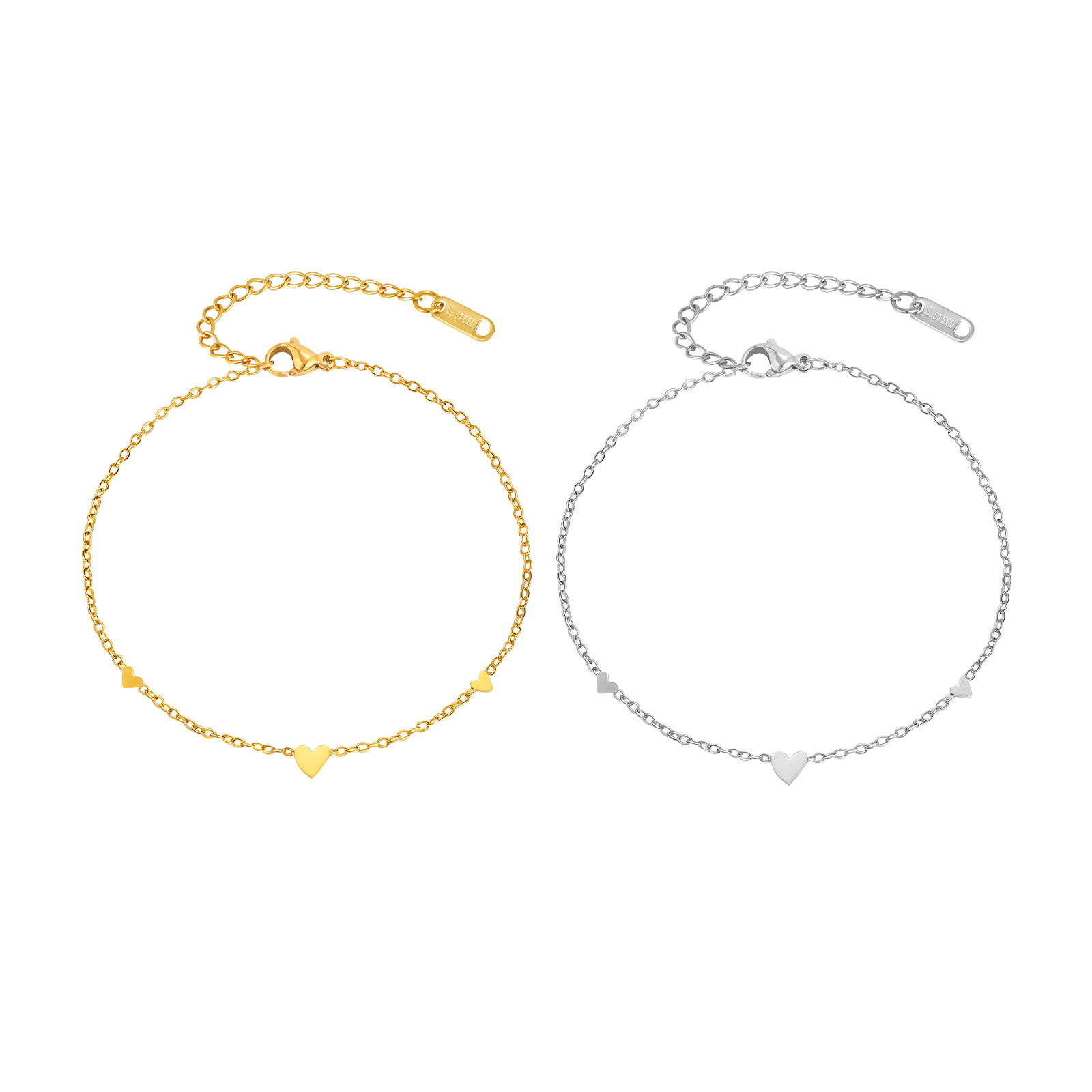 Stainless Steel Heart Anklets  - Jc Jewelry & Watches Reviews 评论和价格