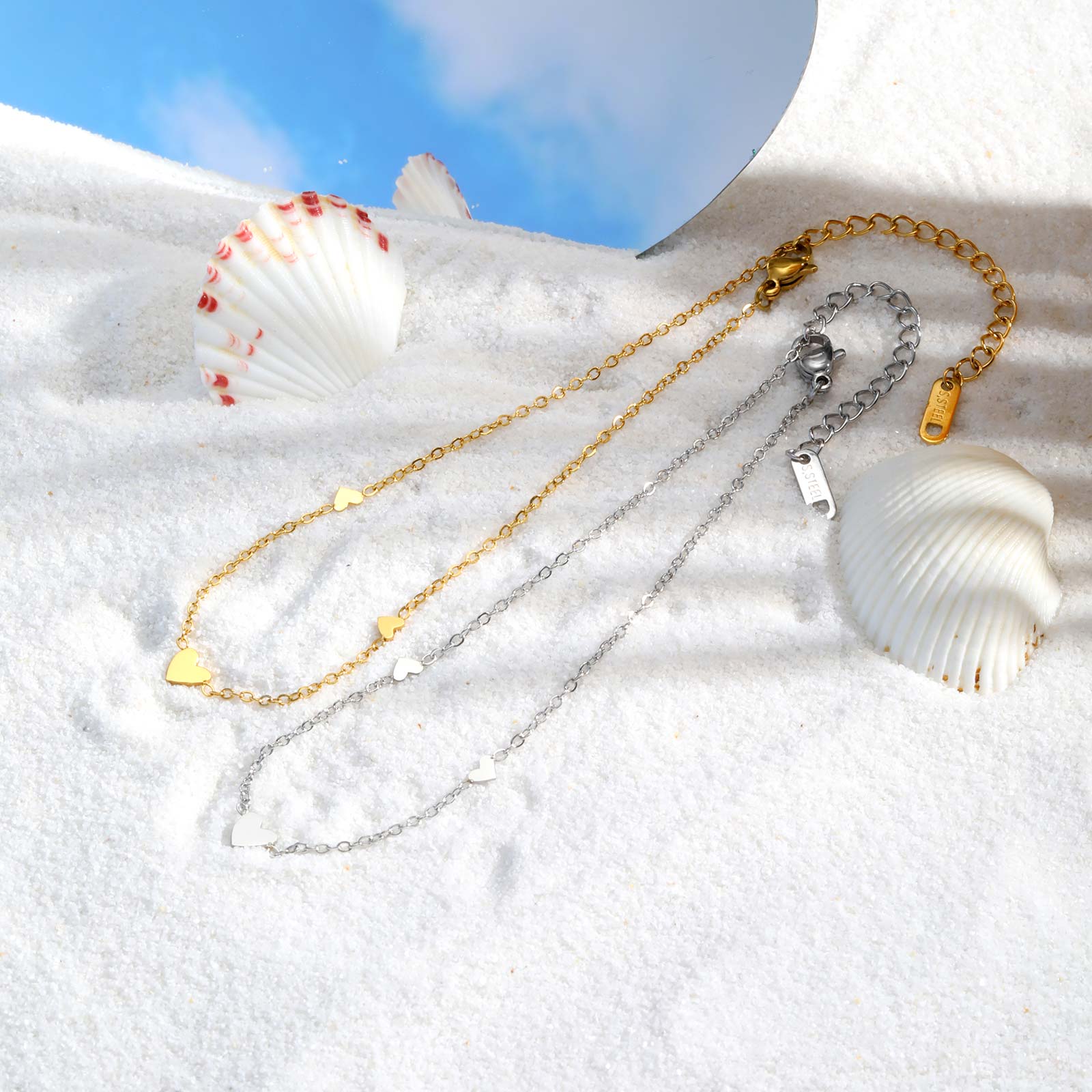 Stainless Steel Heart Anklets  - Jc Jewelry & Watches Reviews 评论和价格