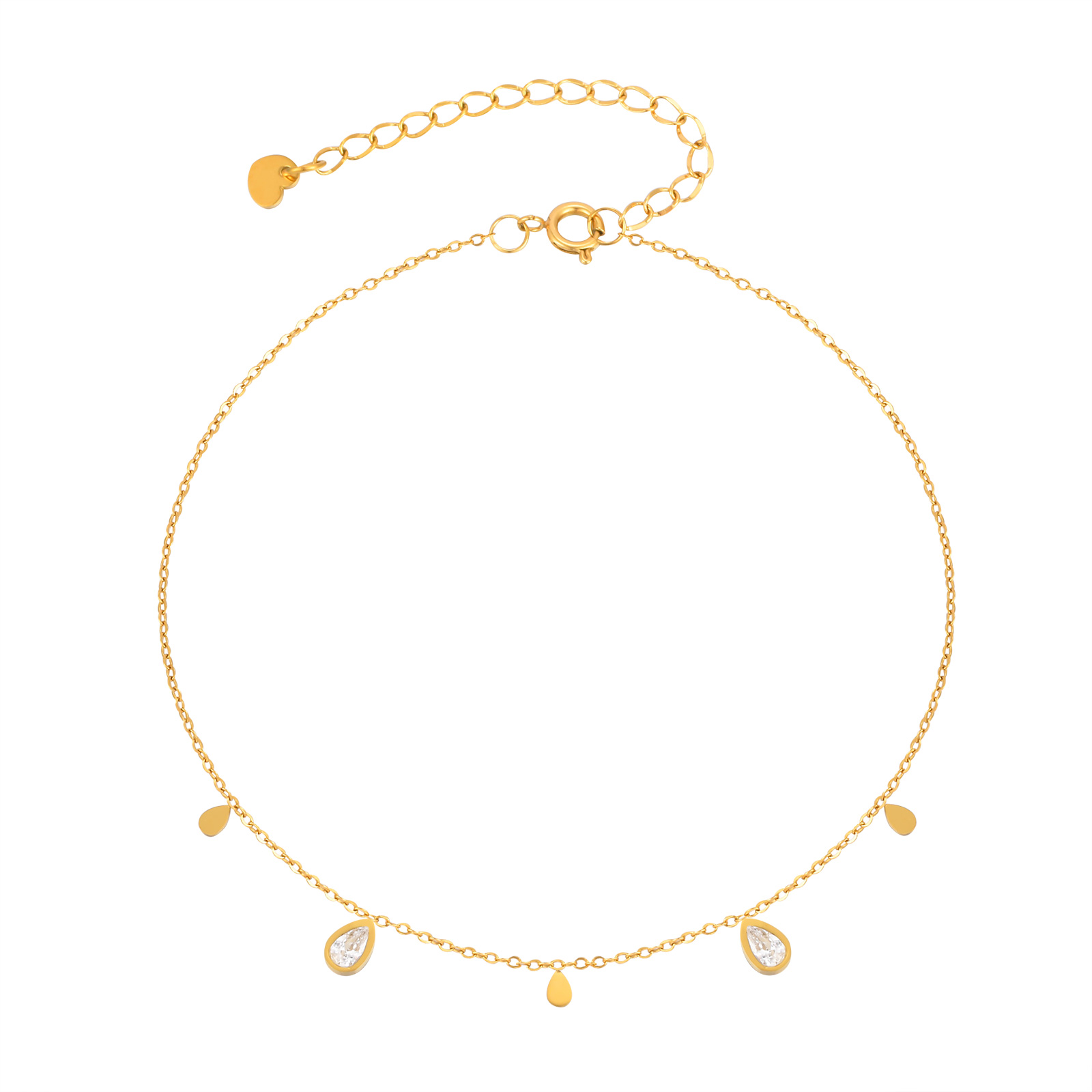 Dainty Water Drop Zircon Ankle - Jc Jewelry & Watches Reviews 评论和价格