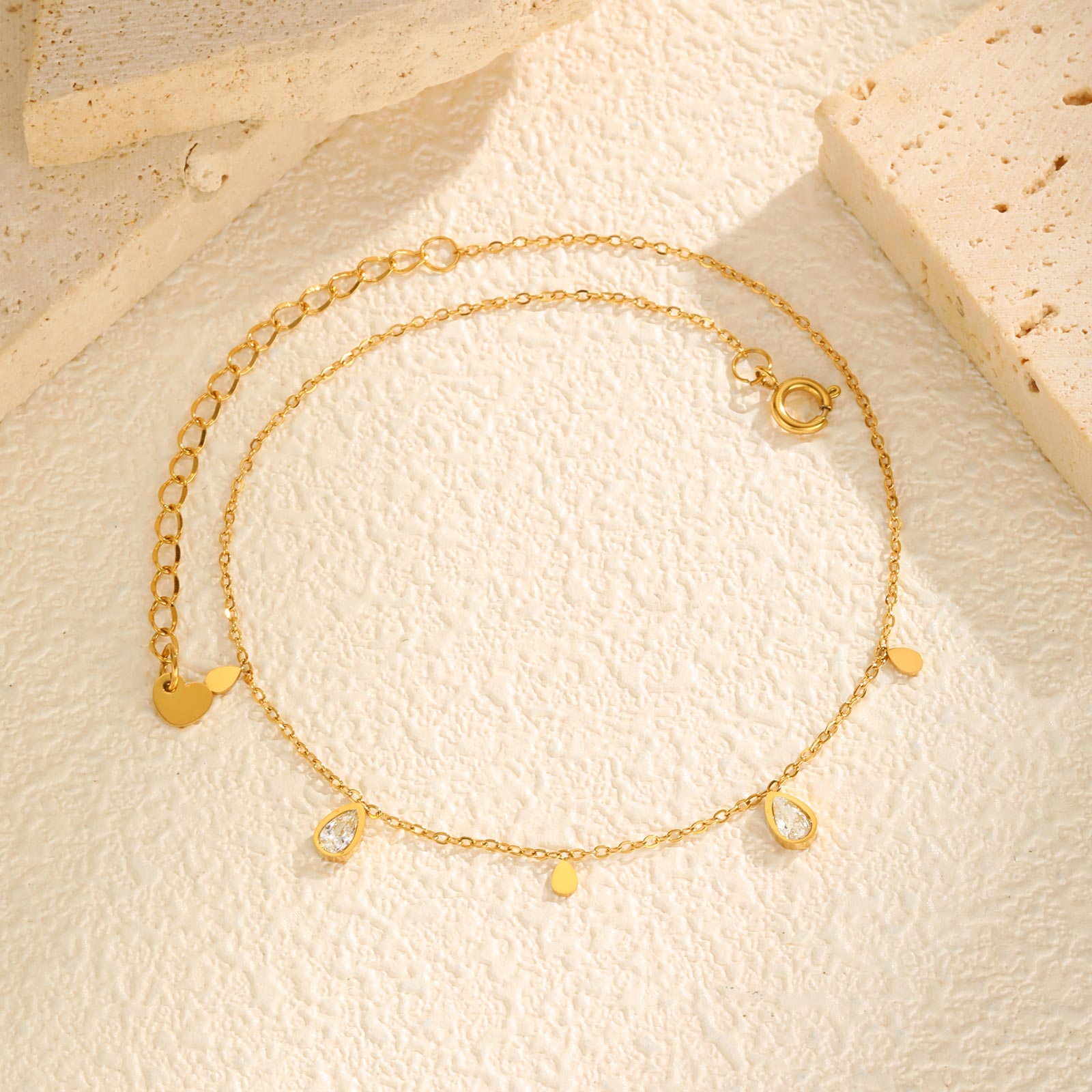 Dainty Water Drop Zircon Ankle - Jc Jewelry & Watches Reviews 评论和价格