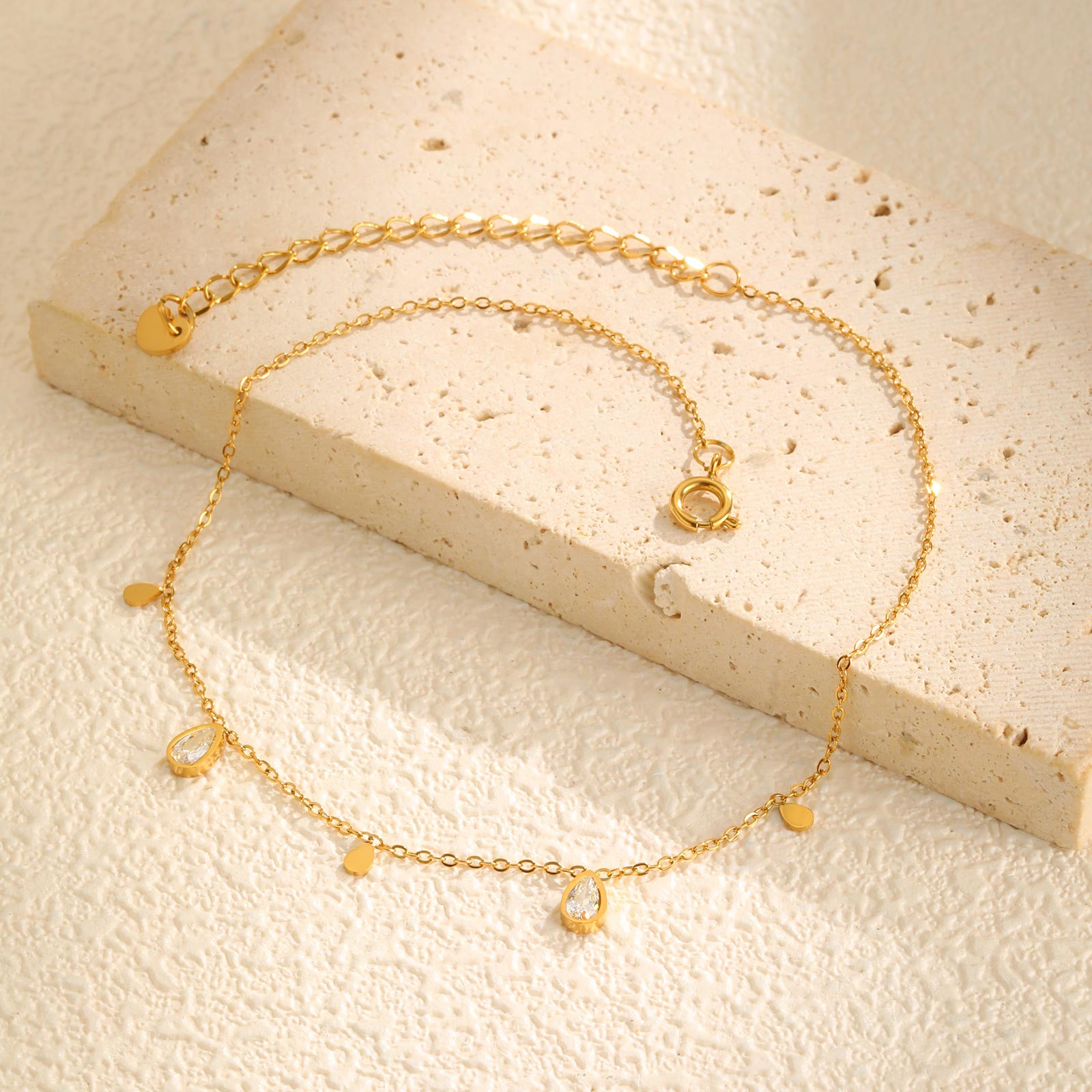 Dainty Water Drop Zircon Ankle - Jc Jewelry & Watches Reviews 评论和价格