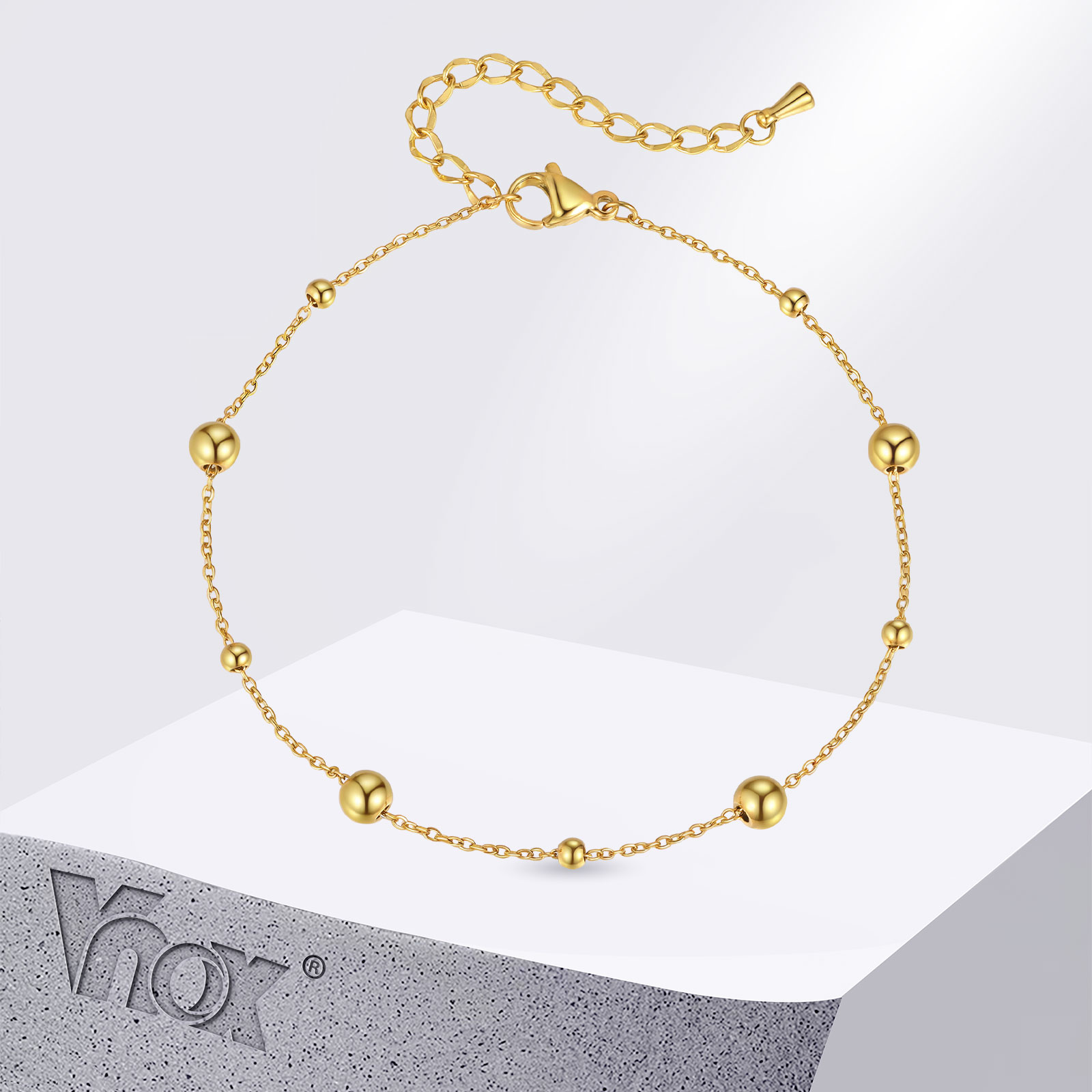 Vnox Stainless Steel Small Bea - Jc Jewelry & Watches Reviews 评论和价格