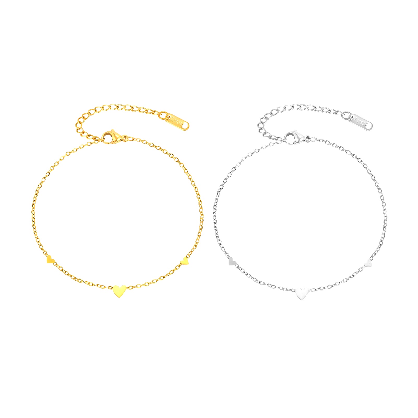 Stainless Steel Heart Anklets  - Jc Jewelry & Watches Reviews 评论和价格