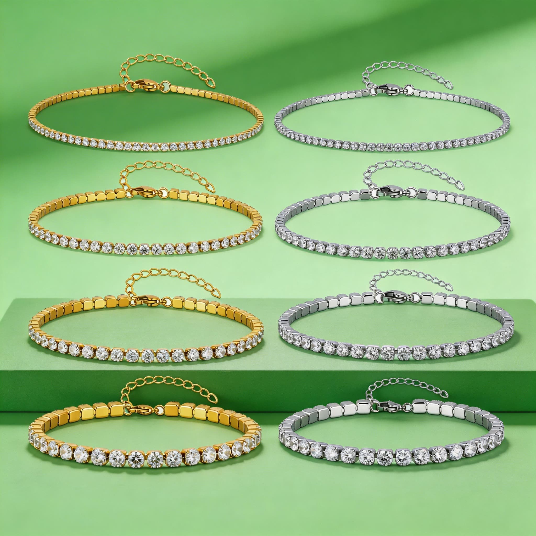 2/3/4/5MM Luxury Zircon Tennis - Jc Jewelry & Watches Reviews 评论和价格